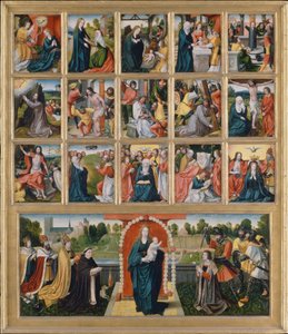 Los Quince Misterios y la Virgen del Rosario de Netherlandish Painter
