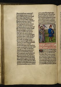 Harley MS 4425 f.18v Amors (el Dios del Amor) y L