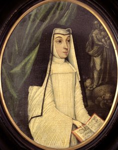 Mary Barbara Huddleston (1708-87) con el hábito de una monja de la orden de las Canonesas Agustinas en el Convento Inglés en Brujas, c.1727 de Netherlandish School