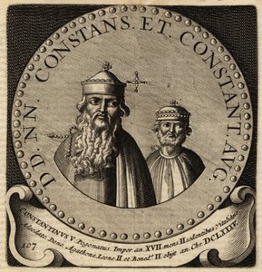 Retrato de los Emperadores Bizantinos Constante II y Constantino IV de Netherlandish School