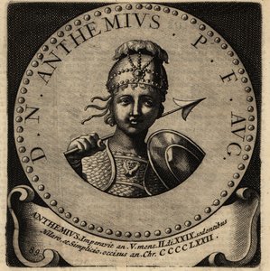 Retrato del emperador romano Antemio