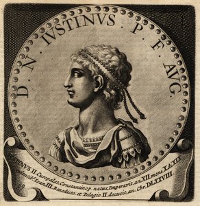 Retrato del emperador romano Justino II