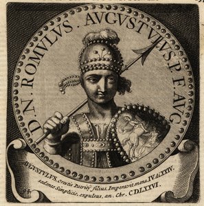 Retrato del emperador romano Rómulo Augústulo