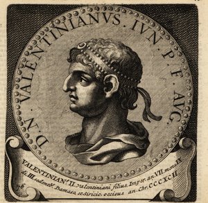 Retrato del emperador romano Valentiniano II de Netherlandish School