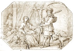 Las Cuatro Estaciones: Invierno - El Regreso de la Caza, c.1675 de Netherlandish School