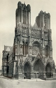 Un Gran Edificio Gótico: La Catedral de Reims, Construida en los Siglos XIII y XIV, c1930 de Neurdein
