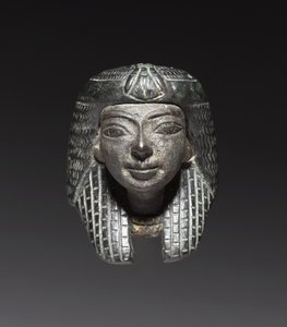 Montura de bronce de un "Paquete de Shawabty": Cabeza, finales de la XVIII a XIX Dinastía, c.1336-1256 a.C. de New Kingdom Egyptian