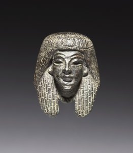 Montura de bronce de un Shawabty Bundle: Cabeza, finales de la 18ª a principios de la 19ª dinastía, c.1336-1256 a.C. de New Kingdom Egyptian