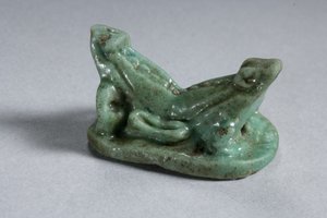 Escaraboide de dos ranas unidas, Dinastía 18-19, 1540-1186 a.C.