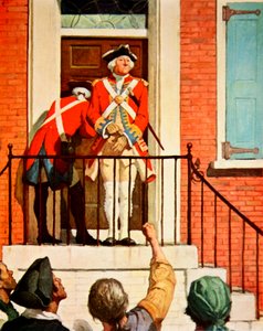 Capitán Tennant con la multitud al frente de Newell Convers (after) Wyeth