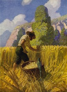 Ilustración de Robinson Crusoe de Newell Convers (after) Wyeth