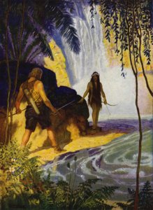 Ilustración para Westward Ho! de Charles Kingsley de Newell Convers (after) Wyeth