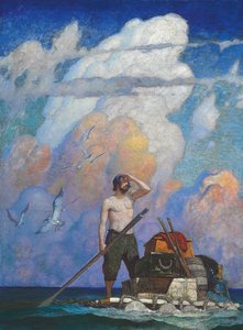 Por una milla, o algo así, mi balsa fue muy bien de Newell Convers Wyeth