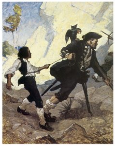 Ilustración de 1911 por Newell Convers Wyeth (1882-1945) para la novela 