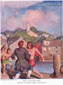 ¡La pelea de Johnny con Cherry! Deja ahora, logró susurrar, si quieres de Newell Convers Wyeth