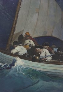 "¡Oh, los hombres de Morgan están fuera por ti; y Barbanegra--bucanero!..." de Newell Convers Wyeth