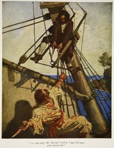 Un paso más, Sr. Hands, dije, y te volaré los sesos, una ilustración de 