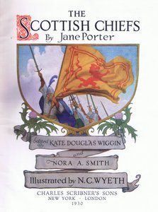 Diseño de la página del título, de The Scottish Chiefs publicado por Charles Schribner