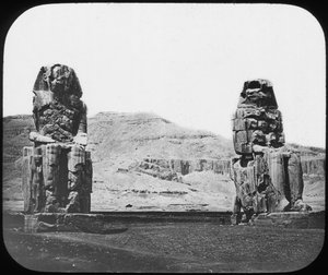 Colosos de Memnón, Luxor Tebas, Egipto, c1890