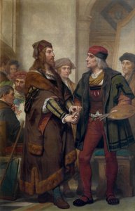 Alberto Durero visitando a Quinten Massijs (óleo sobre lienzo)