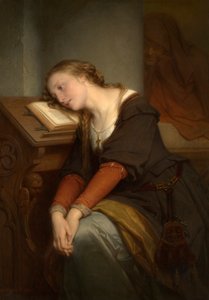 Margarita en la iglesia (óleo sobre lienzo)