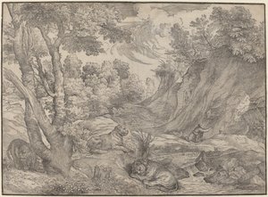 San Jerónimo en el desierto de Niccolò Boldrini after Titian