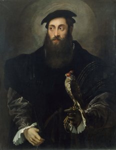 Retrato de un caballero con un halcón