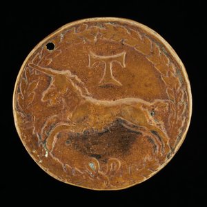 Unicornio y Cruz Tau [reverso], c. 1480-1486 de Niccolo Fiorentino