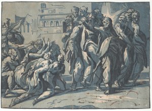 Cristo sanando a los leprosos, 1540-50 de Niccolo Vicentino
