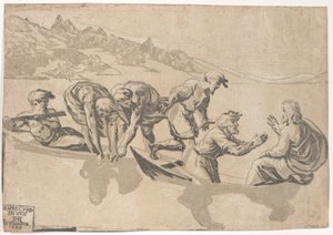 La Pesca Milagrosa, 1540-1550 republicado 1609 de Niccolo Vicentino