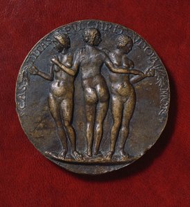 Medalla que representa a Las Tres Gracias de Niccolo di Giovanni Fiorentino
