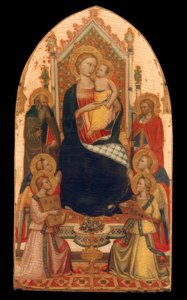 Madonna entronizada con ángeles y santos de Niccolo di Pietro Gerini