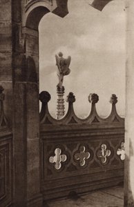 Vista desde el Duomo de Milán (fotografía en blanco y negro) de Nichol Elliot