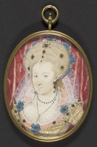 Ana de Dinamarca, c.1600 de Nicholas (studio of) Hilliard