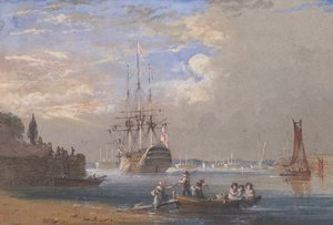 H.M.S. St. Vincent en Plymouth de Nicholas Condy