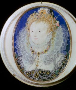 Retrato en miniatura contemporáneo de Isabel I de Inglaterra de Nicholas Hilliard