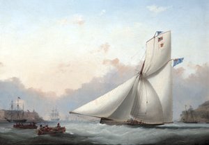 Un yate cortador en Plymouth Sound