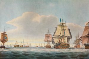 Batalla de Copenhague, c1801 de Nicholas Pocock