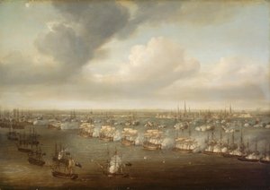 La batalla de Copenhague, 2 de abril de 1801 de Nicholas Pocock