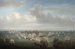 La batalla de Trafalgar de Nicholas Pocock