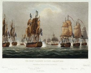 La maniobra naval de Sir Robert Calder (1745-1818) de Nicholas Pocock
