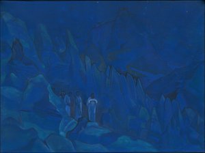Quema de la oscuridad, serie "Su país", 1924 de Nicholas Roerich
