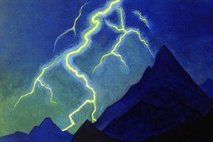 Llamada del Cielo, Relámpago, c.1935-36 de Nicholas Roerich