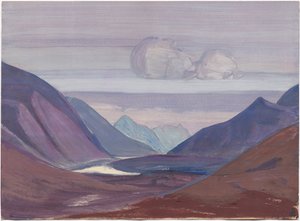 Río Chandra, estudio, 1931 de Nicholas Roerich