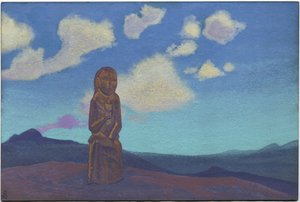 Guardián del Cáliz, Mongolia, 1937 de Nicholas Roerich