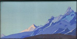 Himalayas, atardecer, 1933 de Nicholas Roerich