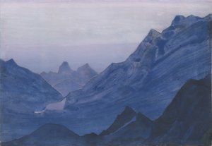 Himalayas, hoja de álbum, 1934 de Nicholas Roerich