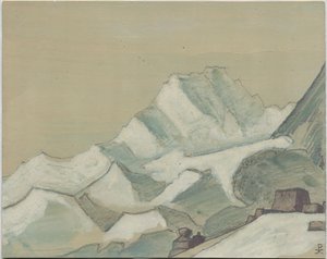 Himalayas más allá de las nubes, boceto, 1933 de Nicholas Roerich