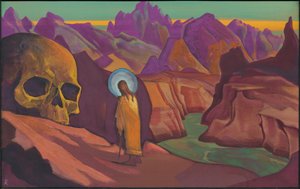 Issa y el cráneo del gigante, 1932 de Nicholas Roerich
