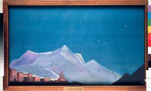 El monasterio real de Hemis, en el Tíbet. (Budismo) Pintura de Nicolas (Nicholas) Roerich (1874-1947), témpera sobre lienzo